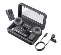 Saramonic Air Microfono Lavalier Wireless con Custodia di Ricarica, Microfono Esterno Ø9,7 mm, 48 kHz/24 Bit, 90 dB SNR, Mini Microfono a Clip USB-C per iPhone Serie 15/16