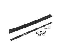 Saramonic Asta in fibra di carbonio a 3 sezioni con cavo XLR a spirale interno, lunghezza regolabile da 3,3 a 20,2 m, con adattatori da 3/8"-16 e 5/8", e custodia per il trasporto