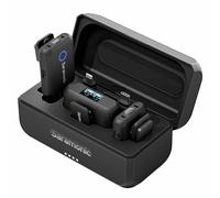 Saramonic Blink 500+ B2 - Sistema microfono wireless per 2 persone con ricevitore da 3,5 mm, uscite USB-C e Lightning, custodia di ricarica, cancellazione del rumore e montaggio magnetico