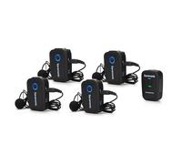 Saramonic Blink 500 T4 - Microfono lavalier wireless per 4 persone, 2,4 GHz, portata di 100 m, 4 trasmettitori e 1 ricevitore, suono a 24 bit, per DSLR, videocamera, smartphone, YouTube, interviste