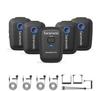 Saramonic Blink 500 T4 - Sistema microfonico wireless a clip per 4 persone, con lavalier, per fotocamere e dispositivi mobili
