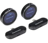 Saramonic Blink Me U2 | Microfono wireless per 2 persone con trasmettitori di registrazione personalizzati e USB-C + ricevitori Lightning