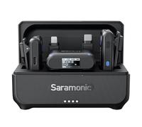 Saramonic BLINK500B2+ Microfono Lavalier wireless per fotocamera iPhone Android di tipo C per smartphone, portata 150 m, durata della batteria 20h, microfono wireless da bavero con clip per