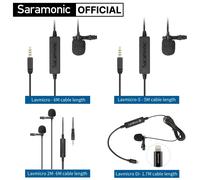 Saramonic LavMicro Microfono lavalier a condensatore con clip per iOS Android iPhone DSLR Videocamera Smartphone Streaming Vlog