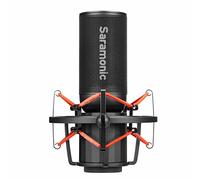 Saramonic Microfono a condensatore a diaframma grande supercardioide con supporto antiurto e filtro pop (SR-BV4)
