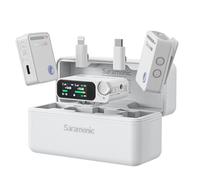 Saramonic Microfono lavalier ultra wireless, registrazione galleggiante a 32 bit, sincronizzazione codice temporale, cancellazione del rumore, resistenza all'acqua IPX5, gamma 984, SPL 130 dB, per