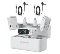 Saramonic Microfono lavalier ultra wireless, registrazione galleggiante a 32 bit, sincronizzazione codice temporale, cancellazione del rumore, resistenza all'acqua IPX5, gamma 984, SPL 130 dB, per