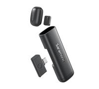 Saramonic Mini microfono Air SE per iPhone 17/16/15 e Android, audio 48 kHz/24 bit, cancellazione del rumore AI, microfono a clip per YouTube, TikTok, interviste, vlogging, microfono lavalier wireless