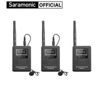 Saramonic SR-WM2100 microfono Lavalier Wireless con risvolto per iPhone Android DSLR fotocamere Smartphone Streaming registrazione Youtube