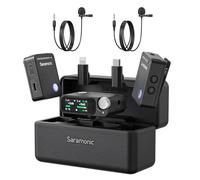 Saramonic Microfono lavalier ultra wireless, registrazione galleggiante a 32 bit, sincronizzazione codice temporale, cancellazione del rumore, resistenza all'acqua IPX5, gamma 984', SPL 130dB, per
