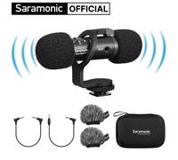 Saramonic Vmic mini Pro Microfono per fucile cardioide a doppia capsula per iPhone Android Fotocamere DSLR Smartphone Streaming live Vlog