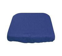 SaRani Coppia Coprisedie 2 Cuscini Sedia Fascia Elastica Tinta Unita Melangiato Blu