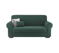 SaRani Copridivano Bonton Poltrona Divano 2 3 4 Posti Tessuto Elasticizzato in Rilievo (Verde, Due Posti)