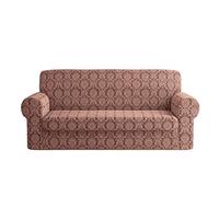 SaRani Copridivano Elasticizzato Salva Divano Damascato Elgeante (Rosa, Quattro posti)