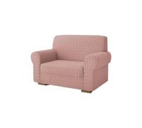 SaRani Copridivano Elasticizzato Salva Divano Tinta Unita Tessuto Bolle Galaxy (Rosa, Poltrona)