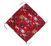 SaRani Coprisedie 6 PZ Cuscini Sedia con Alette e Lacci Fantasia Natale Rosso (Cavallino)