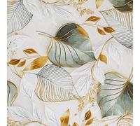 SaRani Coprisedie Cuscini Sedia Lacci a Fantasia Foglie Tropicali 4 Punti Lacci e Imbottiti Ginevra (6, Verde, 40x40 cm)