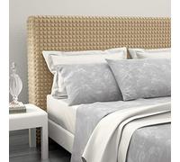 SaRani Copritestata Copri Testiere Letto Elasticizzato Morbido Tessuto Bolle Vari Color (Beige)
