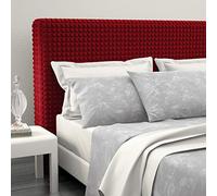 SaRani Copritestata Copri Testiere Letto Elasticizzato Morbido Tessuto Bolle Vari Color (Bordò)