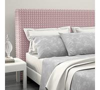 SaRani Copritestata Copri Testiere Letto Elasticizzato Morbido Tessuto Bolle Vari Color (Rosa)