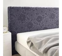 SaRani Copritestata Copri Testiere Letto Elasticizzato Tessuto Morbido Motivo Floreale in Rilievo Universale (Grigio)