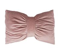SaRani Cuscino Velluto Fiocco Tinta Unita 50x40 cm Divano Arredo Casa (Rosa)