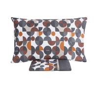SaRani Set Lenzuola Cotone Letto Singolo Matrimoniale Federe Pois Renato Balestra Roma (Singolo, Grigio)