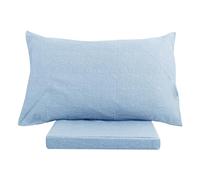 SaRani Set Lenzuola Flanella Invernali Calda Morbida Sotto Sopra Federe (Matrimoniale, Celeste)