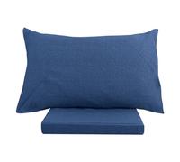 SaRani Set Lenzuola Flanella Invernali Calda Morbida Sotto Sopra Federe (Singolo, Blu)