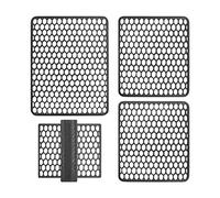 SaRani Set Tappeti Lavello 4 Pezzi Salva Lavandino Parabordo Scolapiatti Colorati Gomma (Nero)