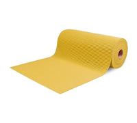 SaRani Tappeto al Metro Corsia per Esterno Corridoio Bordo Piscina Passatoia Gomma Antiscivolo Multiuso Assorbente Spugna Aquamat Tinta Unita (350x65 cm, Giallo)