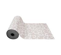 Tappeto Guida Passatoia Corsia Cucina Gomma Antiscivolo Ghirigori Foglie Beige