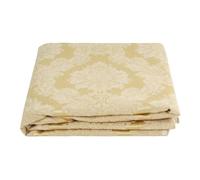 SaRani Tessuto Jacquard Broccato Fantasia Floreale Oro, Stoffa Damascato per Arredo Casa Tovaglie Cuscini Tendaggi, 70% Cotone 30% Poliestere, Colore Crema Dorato, H 280 cm (Taglio 260x280 cm)
