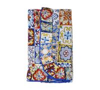 SaRani Tovaglia Plastificata con Motivo Maioliche, Design Vietrese Multicolore, Impermeabile (140x170 cm)
