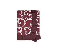 SaRani Tovaglia Tavola Copritavola Plastificato Loneta Ghirigori Vari Colori 6 12 post (Bordeaux, 12 posti)