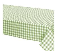 SaRani Tovaglia Tavola Cotone Fantasia Quadretti Country Colorata Cucina (Verde Chiaro, 4 posti)