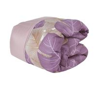 SaRani Trapunta Invernale Piumone Moderno Matrimoniale Fantasia Fogllie Terry (Matrimoniale, Rosa)