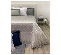 SaRani Trapuntino Copriletto Matrimoniale Primaverile Raso Renato Balestra Priscilla (Grigio)