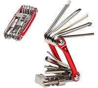 Saraoriginalshop Kit Attrezzi Multifunzione Pieghevole per Riparazione Bici Set Chiavi Tascabile Cacciavite Chiave Dispositivo Universale (Kit 11 Attrezzi Multifunzione da Bici)