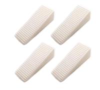 Saraoriginalshop Set 4 Ferma Porte Fermaporte Adesivo Cuneo da Pavimento Fermaporte in Plastica Protezione per Porte Disponibile in 2 Colarazioni (BIANCO)