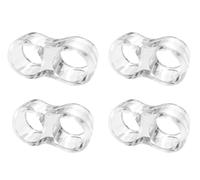 Saraoriginalshop Set 4 Fermaporte Protezione Maniglie Porte in Silicone Trasparente Paracolpi a Doppio Anello Protezione Maniglie Muro