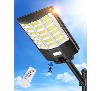 Sararoom Lampione Solare Led Esterno, 864Led 1000W Faro Led Esterno con Pannello Solare, IP65 Impermeabile Faretto con Sensore di Movimento, 6500K Luci di Sicurezza per Giardino Sentieri Garage