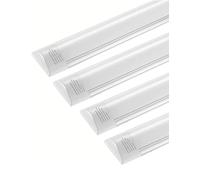 Sararoom Neon Tubo Led Barra 30cm 10W 1200LM Plafoniera Led Soffitto Bianco neutro 4500K Tubolare Luce Sottopensile, Lineare Lampada per Cucina Officina Ufficio Bagno Giardino Magazzino Garage,4pz