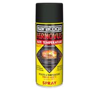 SARATOGA Fernovus Spray ALTE TEMPERATURE ml.400 colori ALLUMINIO e NERO resiste fino a 650°C con punte sino a 800°C sia all'interno che all'esterno (Nero)