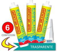 Saratoga SIL 3004 SILICONE Antimuffa TRASPARENTE 280 ml → 1 / 3 / 6 / 12 pezzi