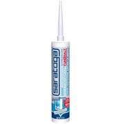 Saratoga Silicone Bianco-San FungHalt, Silicone Acetico Antimuffa per Bagno e Cucina, Sigillante per Sanitari, Super Protezione contro la Muffa, Trasparente da 310 ml