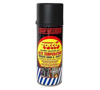 Saratoga Smalto speciale spray per ALTE TEMPERATURE NUOVO FORMATO ml.400 NERO o ALLUMINIO (Nero)