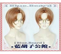 Sarazanmai Enta Jinnai Castano corto capelli sintetici per parrucca Cosplay Occhiali Set Gioco di ruolo di Halloween + parrucca e occhiali con parrucca gratis