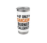Sarcasm Gym Humor Bold Workout Quote Graphic Design Bicchiere termico in acciaio inox doppia parete