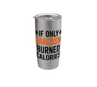 Sarcasm Gym Humor Bold Workout Quote Graphic Design Bicchiere termico in acciaio inox doppia parete